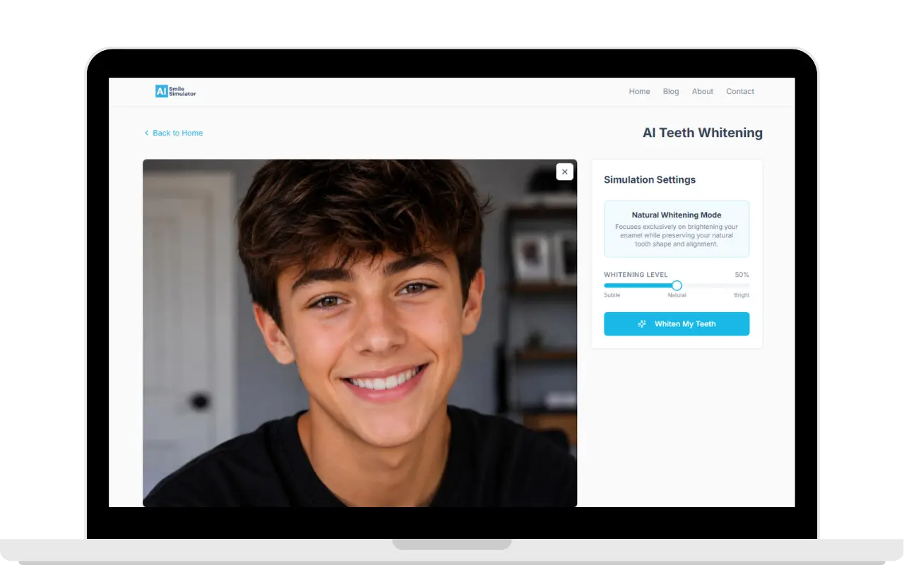 ai teeth whitening simulation